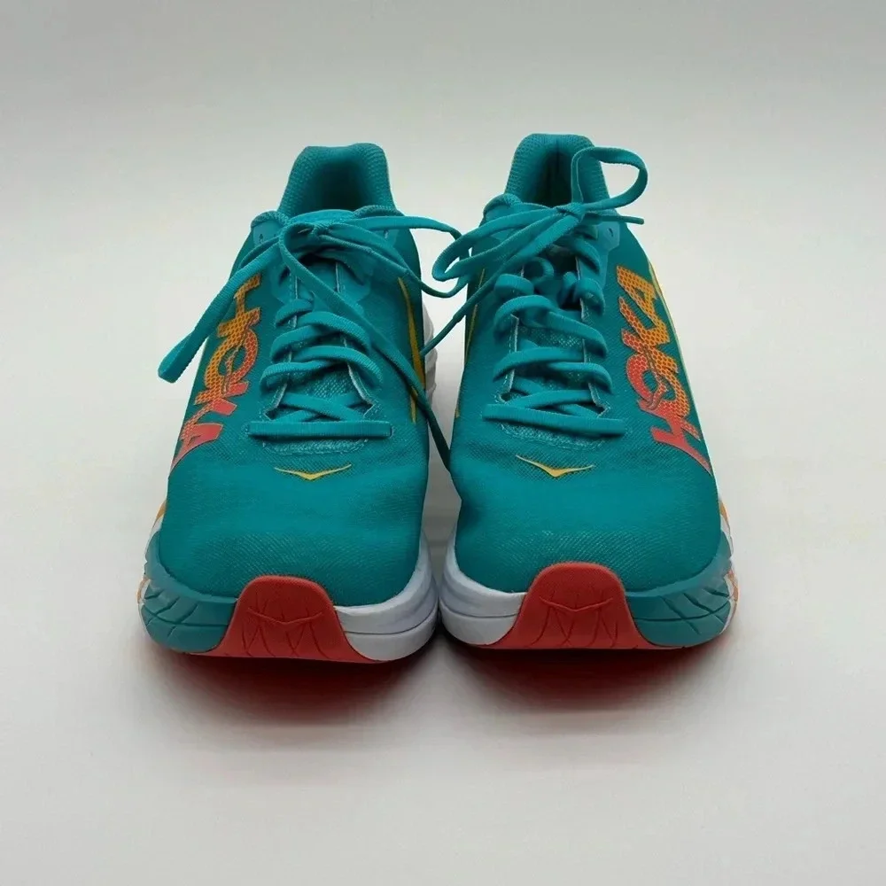 Hoka One One Rocket X Blue Green White‎ Racing Running Shoes Men's Size 14
